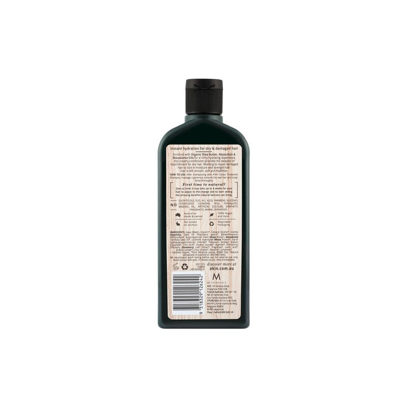 A'kin Moisture Rich Macadamia Oil & Wheat Protein Conditioner 225mL