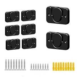 2 Inch 8 Pairs Picture Frame Hangers, French Studs, Hidden Brackets, Hidden Brackets, Wall Shelves for Hanging Wall Painting, Mirrors, Panels, Artworks (XZ09-2-8-BLACK-DE)