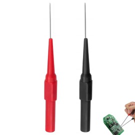 2Pcs 2mm Multimeter Test Leads with Copper Probes, 600V/10A Non-Destructive Silicon Back Probe Pin for Gold Testing Kit, Power Meter Plug, Multimeter Probes (13X78mm)