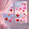 Mauts 9 Sheet Valentines Day Decor，3D Diamond Valentines Window Stickers,