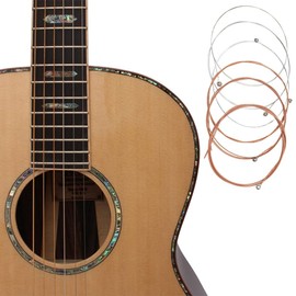 Yjcnelcr Set of 6 Guitars String Replacements Acoustic Guitar Strings Part Stainless Steel