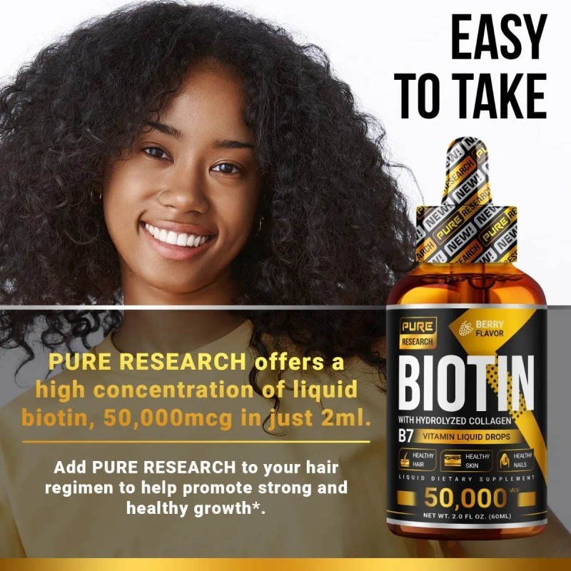 Cabello Asombroso Biotina Con Colágeno 50,000mcg 60ml Sabor S/N