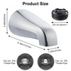 Dreyoo Universal Bath Tub Spout with Adapter, Fits 1/2"-3/4" IPS