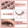 Brown Lash Clusters Natural Lash Extensions Wispy Eyelash Clusters 154