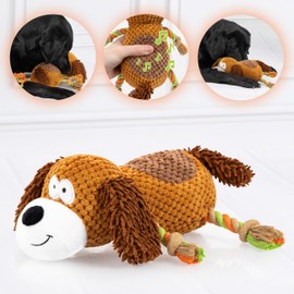 Edupet 06013AA Dog Love Dog Toy with Rope Squeaky