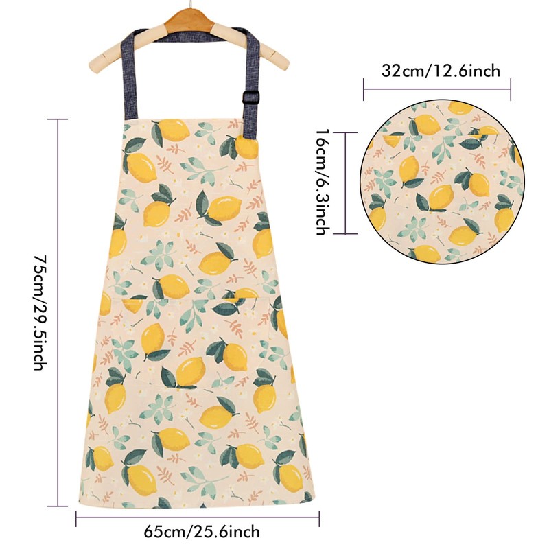 Adjustable Apron with 2 Pockets for Women Men, Canvas Chef