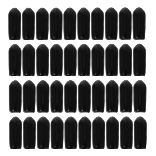 EXCEART 100 Pieces Headband Rubber End Caps Replacement Caps Hair Band Tube Caps Screw Thread Protective Cover for DIY Hair Accessories 7mm
