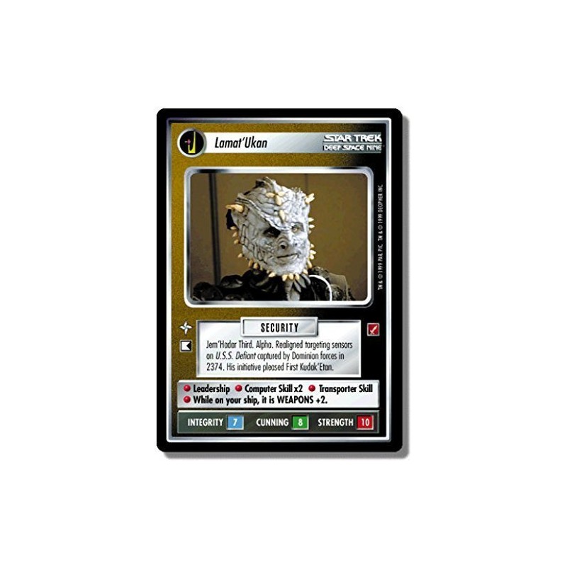 Decipher Star Trek CCG 1E BOG Blaze of Glory LAMAT'UKAN