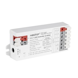 LIGHTEU®, Milight Miboxer 3 in 1 LED Controller 2.4GHz RGB RGBW RGBCCT LED strip controller DC12V/24V Output Max.12A Support DMX512, E3-RF