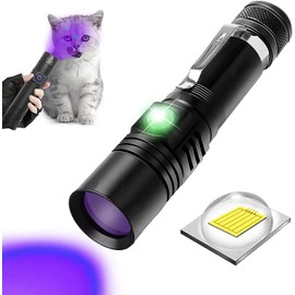 Wood's Lamp pet cat,5W 365nm cat Ringworm Detector Woods Black Light FlashlightDoctor Pet Urine Detector,for Analyzing Skin Dog Cat Care Urine Test