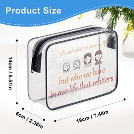 Best Friends Friendship Gifts for Women Clear Cosmetic Bag Bestie Birthday Gift Soul Sister Gifts PVC Travel Makeup Bag Christmas Graduation Retirement Gift for Her Friend BFF Sister Toiletry Bag
