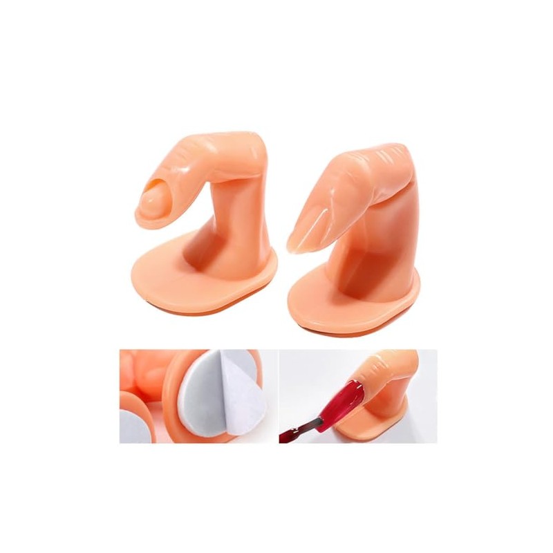 10 piezas de mano de práctica para uñas acrílicas, práctica
