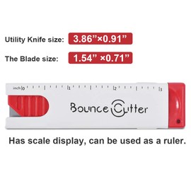UCEC Box Cutter Retractable, Utility Knife Handy Boxcutter Auto Retractable Paper Knife with Scale, Pocket Box Cutter Cardboard Cutter for Packages, Boxes and Paper -6PCS