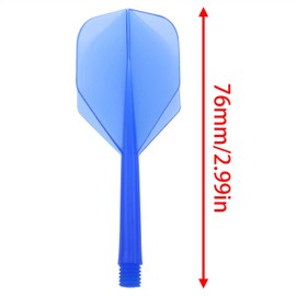 zutisay Integrated Dart Flights Anti-Break Integrated Dart Flights Integrated Dart Shafts for All 2BA Thread Diameter Dart Shafts (Blue) 9PCS