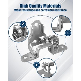 HUQUZN Door Hinge Assembly Front Left Driver Lower Side Fit for Dodge Ram 2009-2024 Replace 68058519AC 68058519AB
