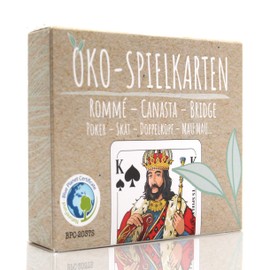 TS Spielkarten Rummy Card Game Eco with French Image - Card Set for Skat Poker MauMau, High-Quality Rummy Cards