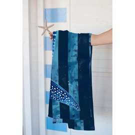 KuphiL10C Ocean Whale Shark Stripes Lightweight Quick Dry Microfiber Towel Blanket for Beach Pool Gym Swimming Bath, Travel Vacation Beach Essentials for Kids Adults Man Women-30x59