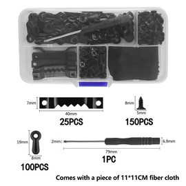 IUDWCG 277 Pieces Picture Hooks Black, Picture Hanger Set with Screwdriver and Division Box with Screws, Picture Frame Sawtooth Hanger for Attaching Paintings to Walls in the Office