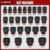 CASOMAN 26-Piece 1/2" Drive Standard Impact Socket Set, 12-Point, Metric,