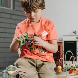 MBVBN Juguetes de Dinosaurio para morder los Dedos, Paquete de 20 Juguetes para morder los Dedos de Dinosaurio, Juegos de Rompecabezas Familiares, Col