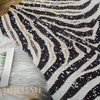 jinchan Zebra Area Rug with Silver Foil 5x7 Faux Cowhide