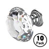 Alzassbg 10 Pack Clear Crystal Drawer Knobs, 1-1/5 Inch(30mm) Diameter
