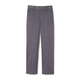 French Toast Boys' Big Pull-On Relaxed Fit School Uniform Pant (Standard & Husky), Heather Gray, 14