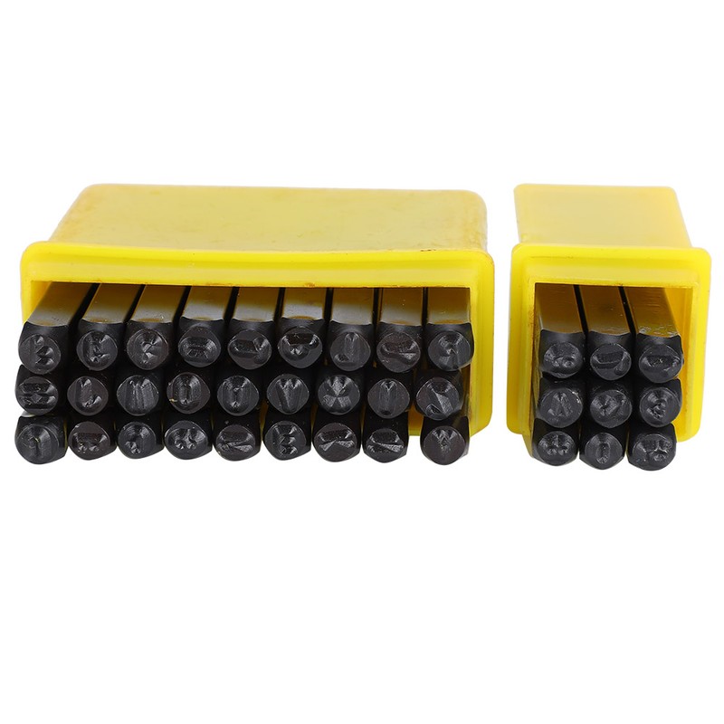 36Pcs Stamping Punch Tool Number(0‑9) Letter (A‑Z‑&amp;) High Carbon Steel