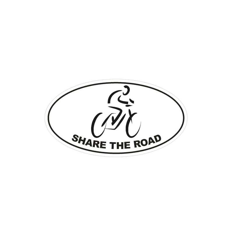 Generic Bicycle Oval Bumper Sticker D2155 Euro Oval Share The