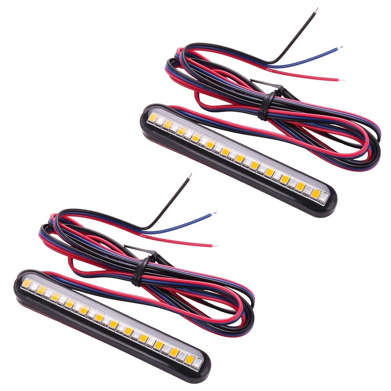 Kinstecks 2PCS Motorcycle Indicators Flowing Turn Signal Lights Driving Light
