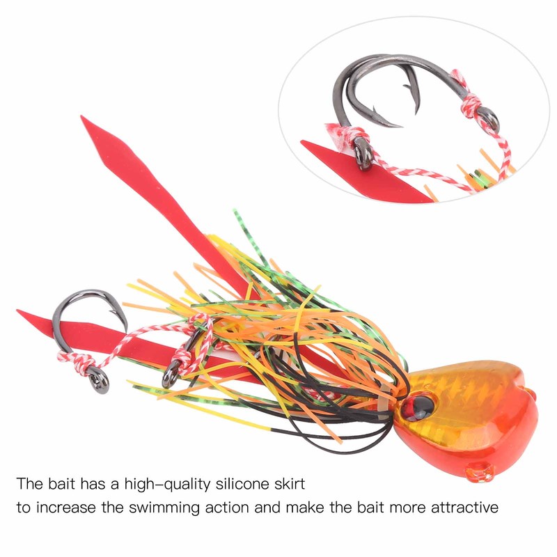4Pcs 65g Fishing Artificial Baits Silicone Skirts Lures with Hook