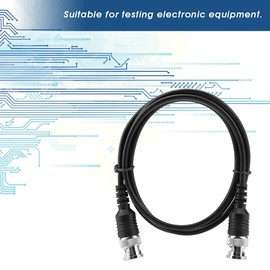 BNC to BNC Test Leads BNC Coccodrillo Test Cable Kit Chip Test Hook Test Cable Coaxial Cable Kit P1260 for Oscilloscope Multimeter, Pack of 3