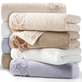 OLESTER 8PCS Luxury Cotton Hand Towel Set,Soft Highly, Absorbent for Bathroom Hotel Spa Gym Beauty 13 in* 29 in (Four Colors 8PCS)