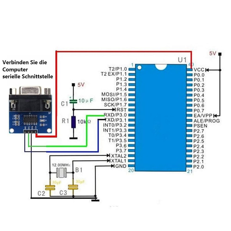 MAX3232 Converter Module 232 to TTL Serial Port Board Connector,