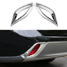 Tocatus for Toyota Highlander 2020 2021 2022 2023 2024 2025 Rear Bumper Fog Light Cover Trim Exterior Accessories, ABS Chrome 2pcs