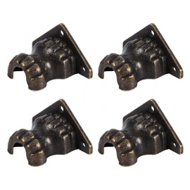 Claw Feet for Furniture Jewelry Box Corner Metal Feet Black Plain Zinc Alloy Bronze 4Pcs Antique Brass Jewelry Chest Wood Box Decorative Feet Leg Corner Protector Hardware
