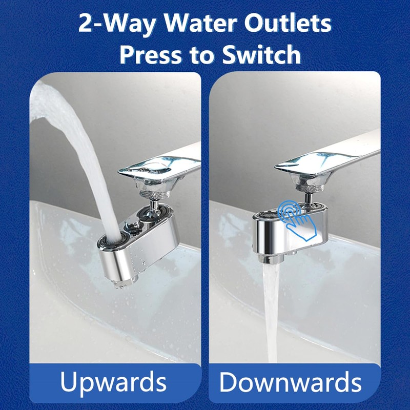 Tap Attachment Swivelling - 1080 Degree Rotatable Double Function Tap