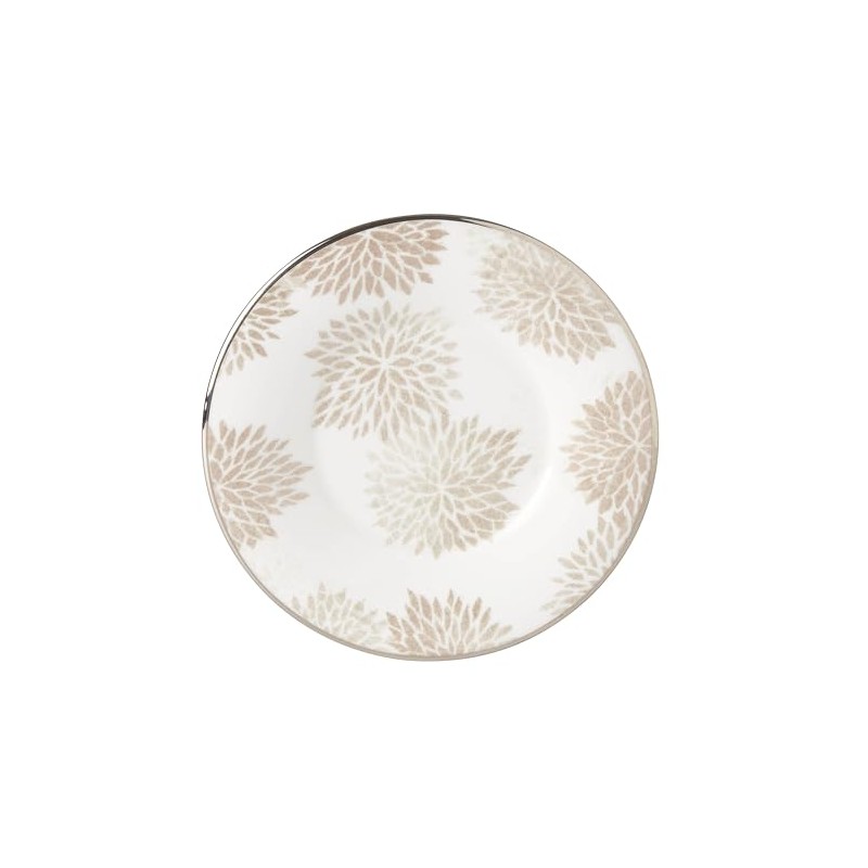 Lenox Floral Patina Saucer, 1 Count, White