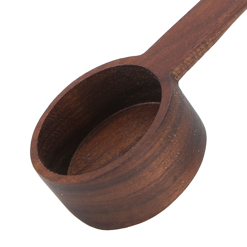 2Pcs Walnut Coffee Bean Measuring Spoon Food Grade Salt Spoon