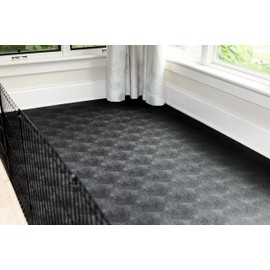 G-Floor for Pets Levant Texture Protective Vinyl Floor Covering for Hardwood, Concrete, and Low-Pile Carpet - 5ft x 10ft Slate Grey