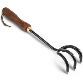 Gardening Tools Hand Rake, Stainless Steel Cultivator for Digging, Aerating Soil, and Weeding, Heavy Duty Garden Tool with Hanging Hole,Gardening Gifts for Women/Men