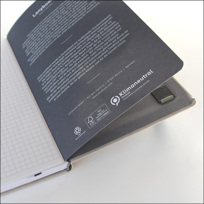 Lanybook ProDS Notebook Large Beige Squared with Practical Closure Band