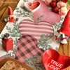 Artoid Mode Pink Eucalyptus Hearts Table Runner, Anniversary HoliKitchen Dining