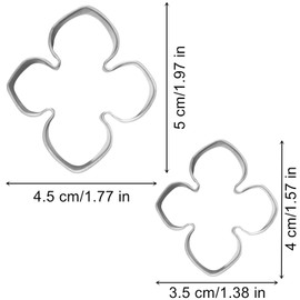 Stainless Steel Hydrangea Petals Fondant Cutters Set, Flower Shaped Cookie Cutter Molds for Baking DIY (Set of 2 pcs)
