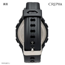 Clefer FDM7862 Wristwatch, Solar, Waterproof, Multifunctional, Digital Urethane Strap, Men's Black, white