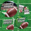 Football Party Supplies Kit Serve 25, Includes Disposable Dinner Plates,
