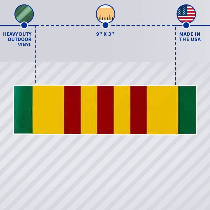 Vietnam War Veteran Service Ribbon Large Decal/Bumper Sticker