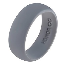 Honor Eternity Ring Men's Silicone Ring Wedding Band (Space Grey, 10.5)