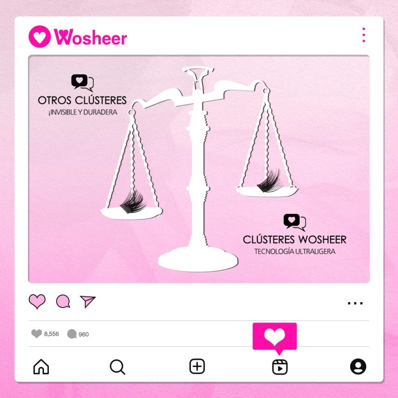 Wosheer Kit De Extensiones Pestañas 8-18mm Pestañas (layz)