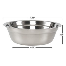 Xyskin Set of 4 Stainless Steel Mixing Bowl Set, Metal Serving Bowls, Great for Cooking, Baking, Prepping
